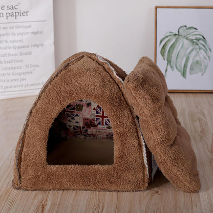 Lighteme Hot Fleece Soft Yurt Home Hundebett mit Matte (2 Farben &amp; 3 Größen)