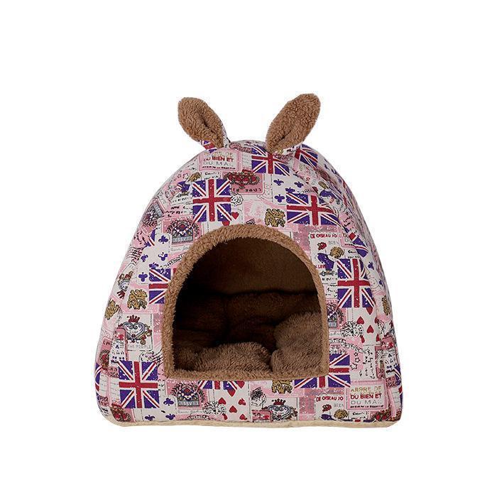 Lighteme Hot Fleece Soft Yurt Home Hundebett mit Matte (2 Farben &amp; 3 Größen)