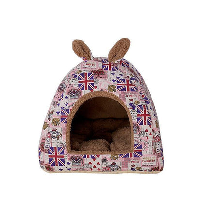 Lighteme Hot Fleece Soft Yurt Home Hundebett mit Matte (2 Farben &amp; 3 Größen)
