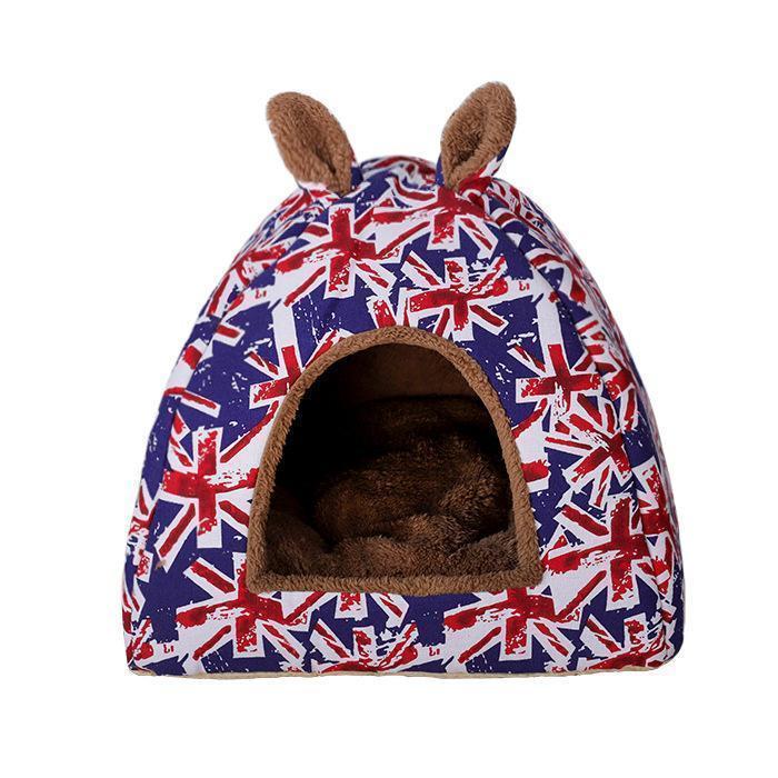 Lighteme Hot Fleece Soft Yurt Home Hundebett mit Matte (2 Farben &amp; 3 Größen)