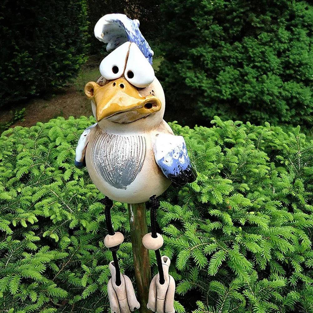 Lighteme 1+1 GRATUIT | Décoration de jardin amusante en résine en forme de poulet