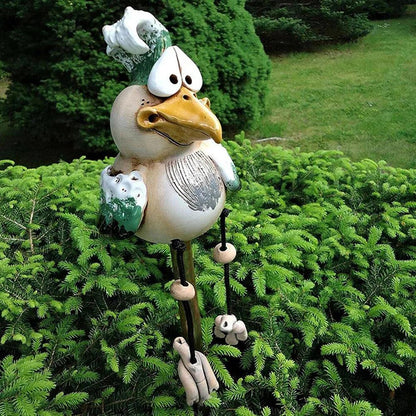 Lighteme 1+1 GRATUIT | Décoration de jardin amusante en résine en forme de poulet