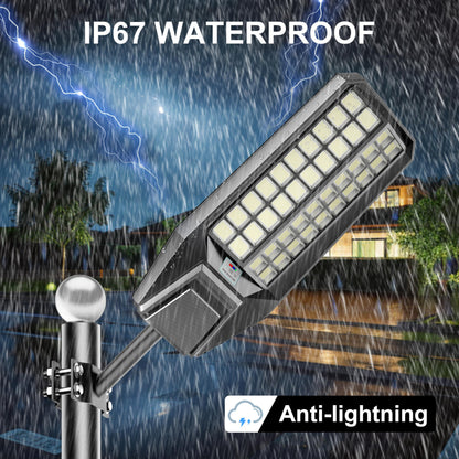 Lighteme 4000 W Solar-Straßenlaterne, 7000 K, 800000 lm, automatisches Ein-/Ausschalten, Dämmerung bis Morgengrauen, IP67, wasserdicht, Bewegungssensor 