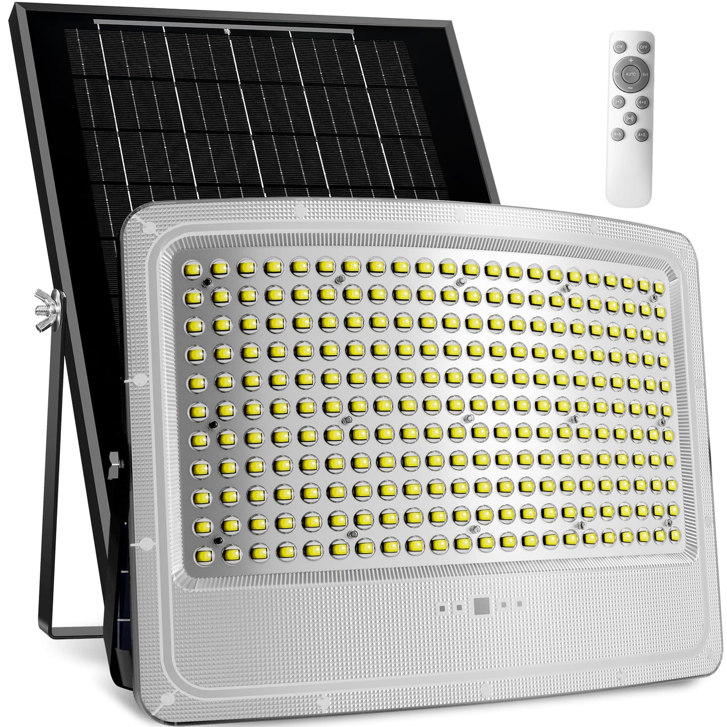 Lighteme 2000 W LED-Solarflutlicht, 242 LED-Straßenflutlicht, wasserdicht mit Fernbedienung und 16,4 Fuß Kabel 
