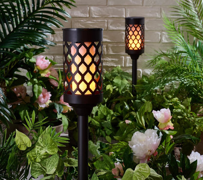 Lighteme High-End-Solar-Wege-Taschenlampe mit 20 Lumen, Aluminiumdruckguss und Glas (2er-Pack)