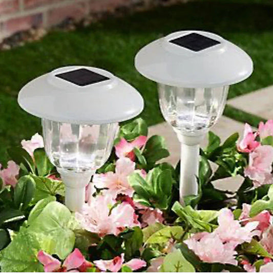 Lampes solaires d'extérieur Lighteme en acier inoxydable et verre, lot de 8 