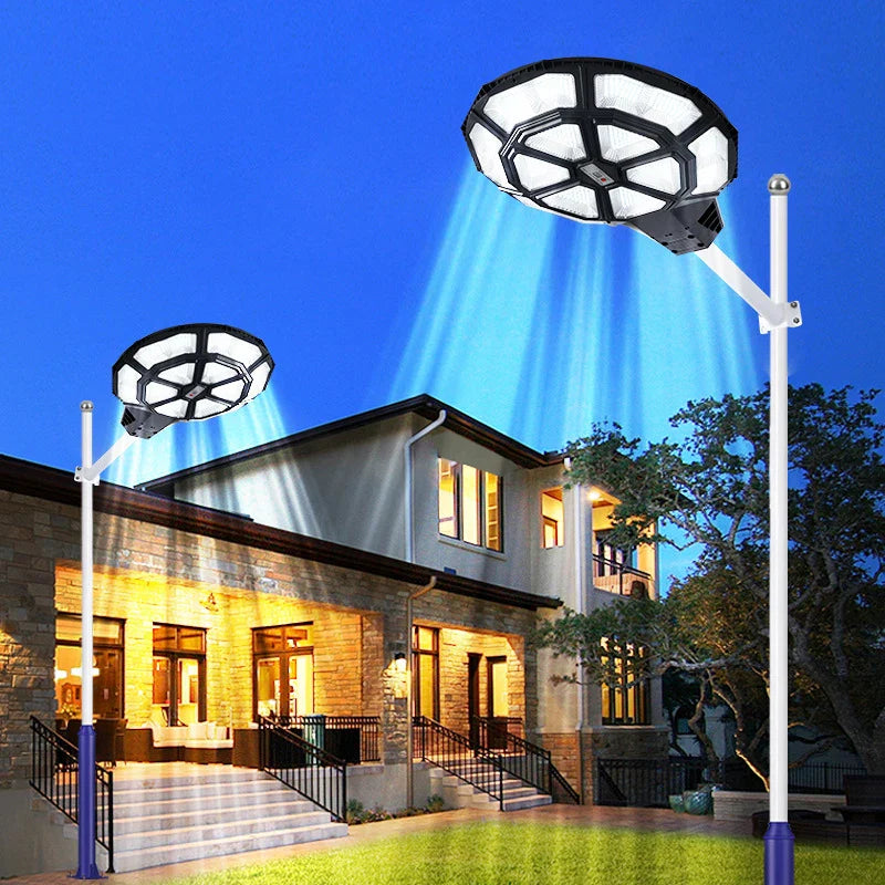 Lighteme 2500W Large Solar Street Lights Outdoor - Commercial Grade Solar Powered Street Light 120000LM with Remote