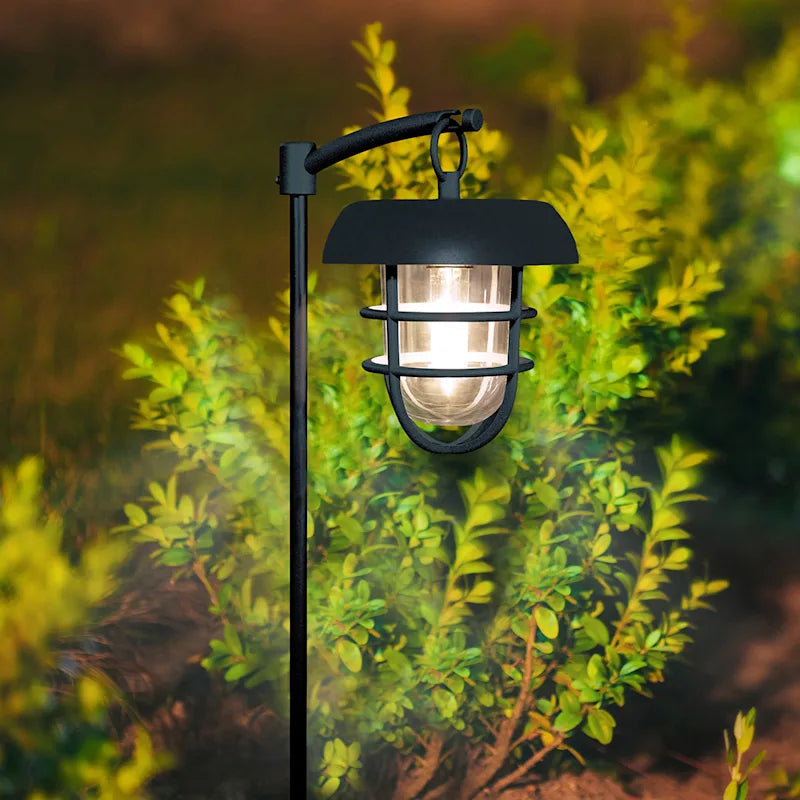Lampes solaires LED suspendues Lighteme sur poteau métallique Shepherds Hook (lot de 4)