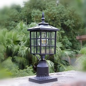 Lighteme LED-Solar-Pfostenleuchte aus Aluminiumguss mit 3-Zoll-Montagesockel für die Befestigung von Gartenpfosten im Freien 