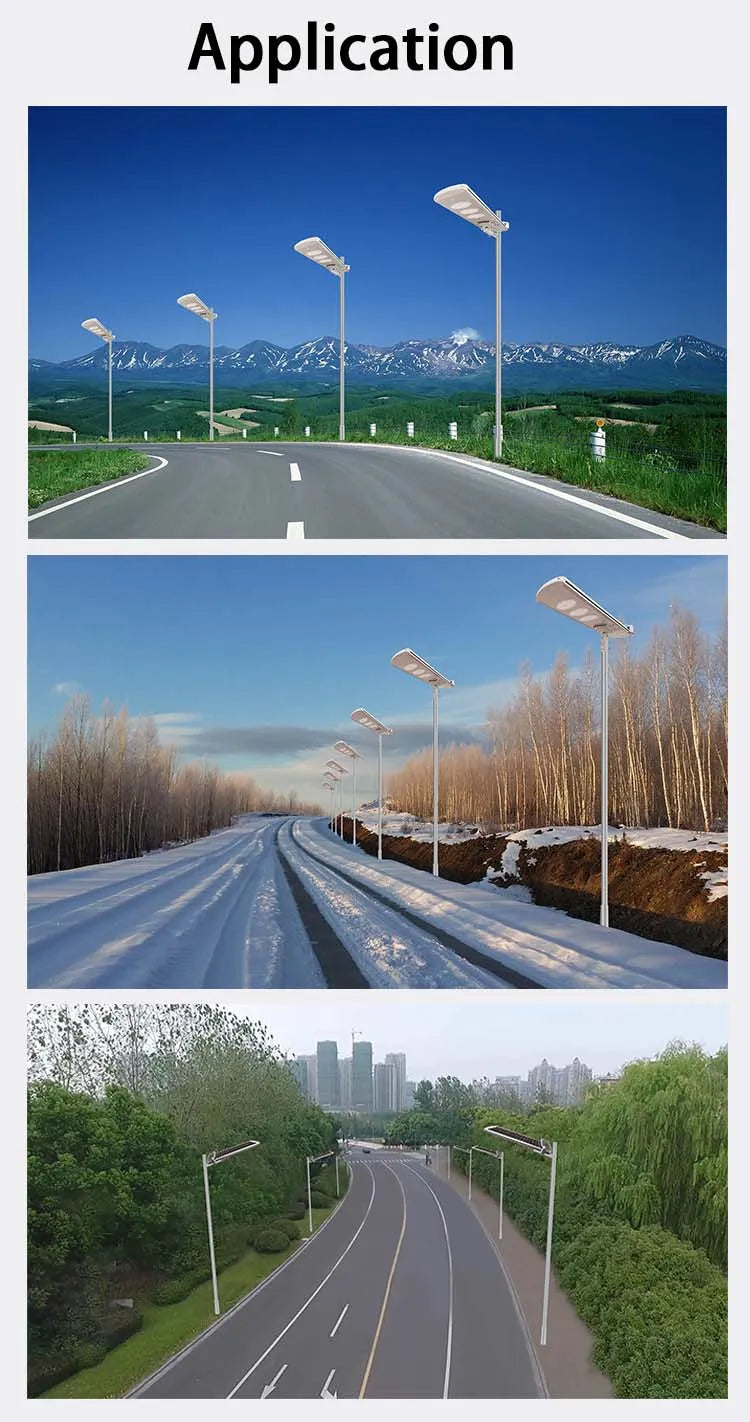 Lighteme 10.000 W kommerzielle Solar-Straßenlaterne All-in-One 6500 K – selbstreinigend
