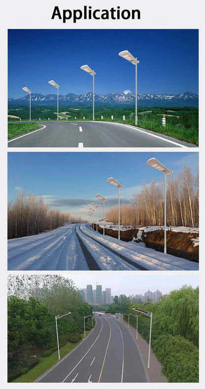 Lighteme 10.000 W kommerzielle Solar-Straßenlaterne All-in-One 6500 K – selbstreinigend
