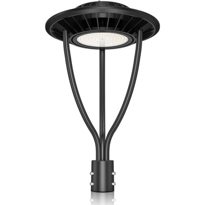 Lighteme 150W Hard Wire LED Post Top UFO Light 21,000LM, ETL Listed LED Post Lights with Photocell 5000K, IP65