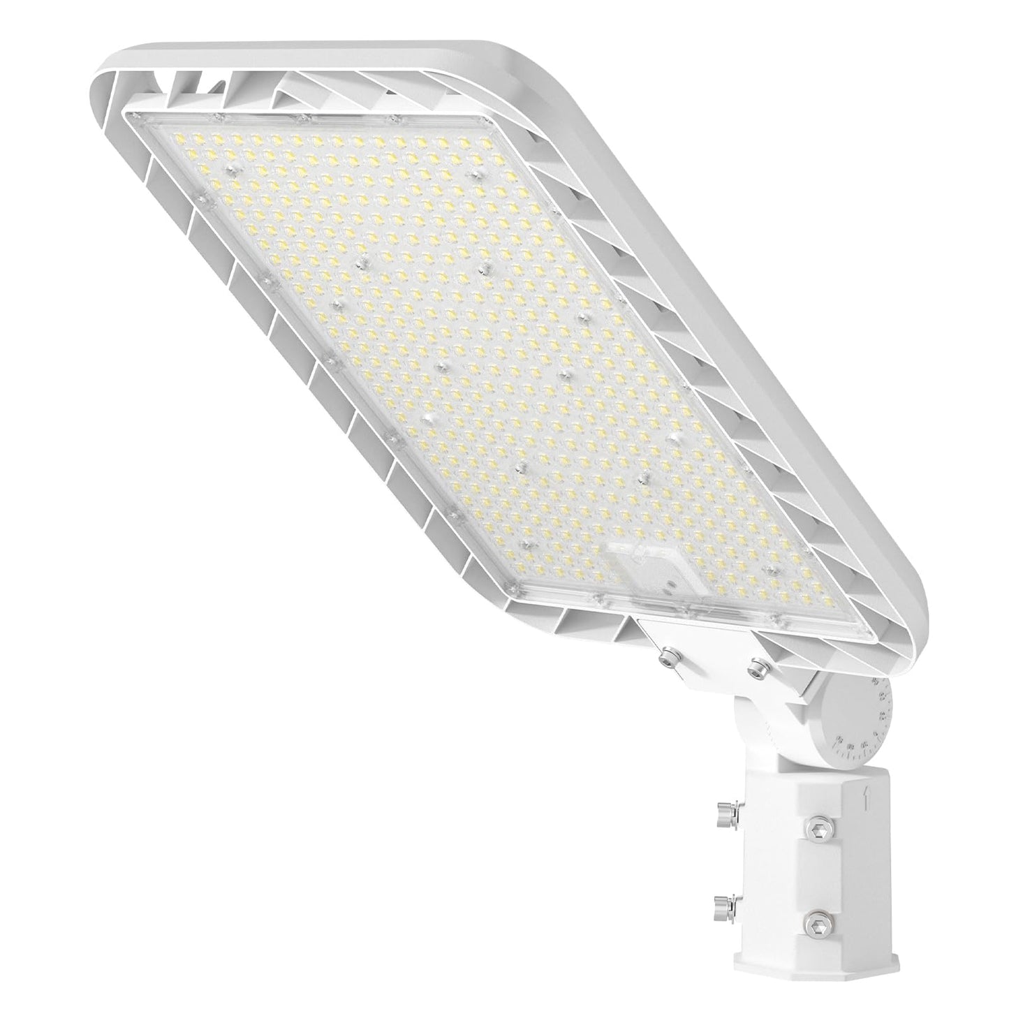 Lighteme 300W Hard Wire LED Street/Parking Lot Light, 45000LM Commercial Lighting with Slip Fitter Mount,IP65 5000K Dusk to Dawn Sensor