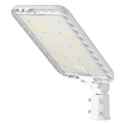 Lighteme 300W Hard Wire LED Street/Parking Lot Light, 45000LM Commercial Lighting with Slip Fitter Mount,IP65 5000K Dusk to Dawn Sensor