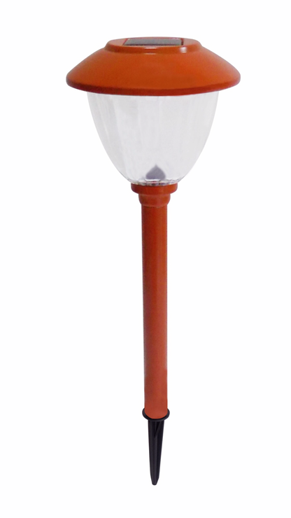 Lighteme 10er-Pack Solar-LED-Wegeleuchten für den Außenbereich, Edelstahl und Glas (Mandarine) 