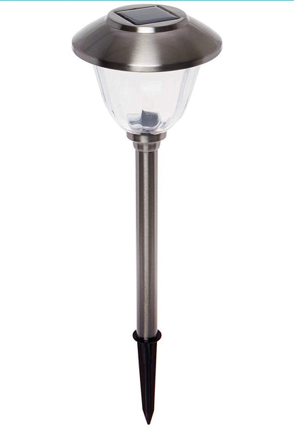 Lot de 10 lampes solaires LED Lighteme pour allées d'extérieur, acier inoxydable, 15 lumens (argent)