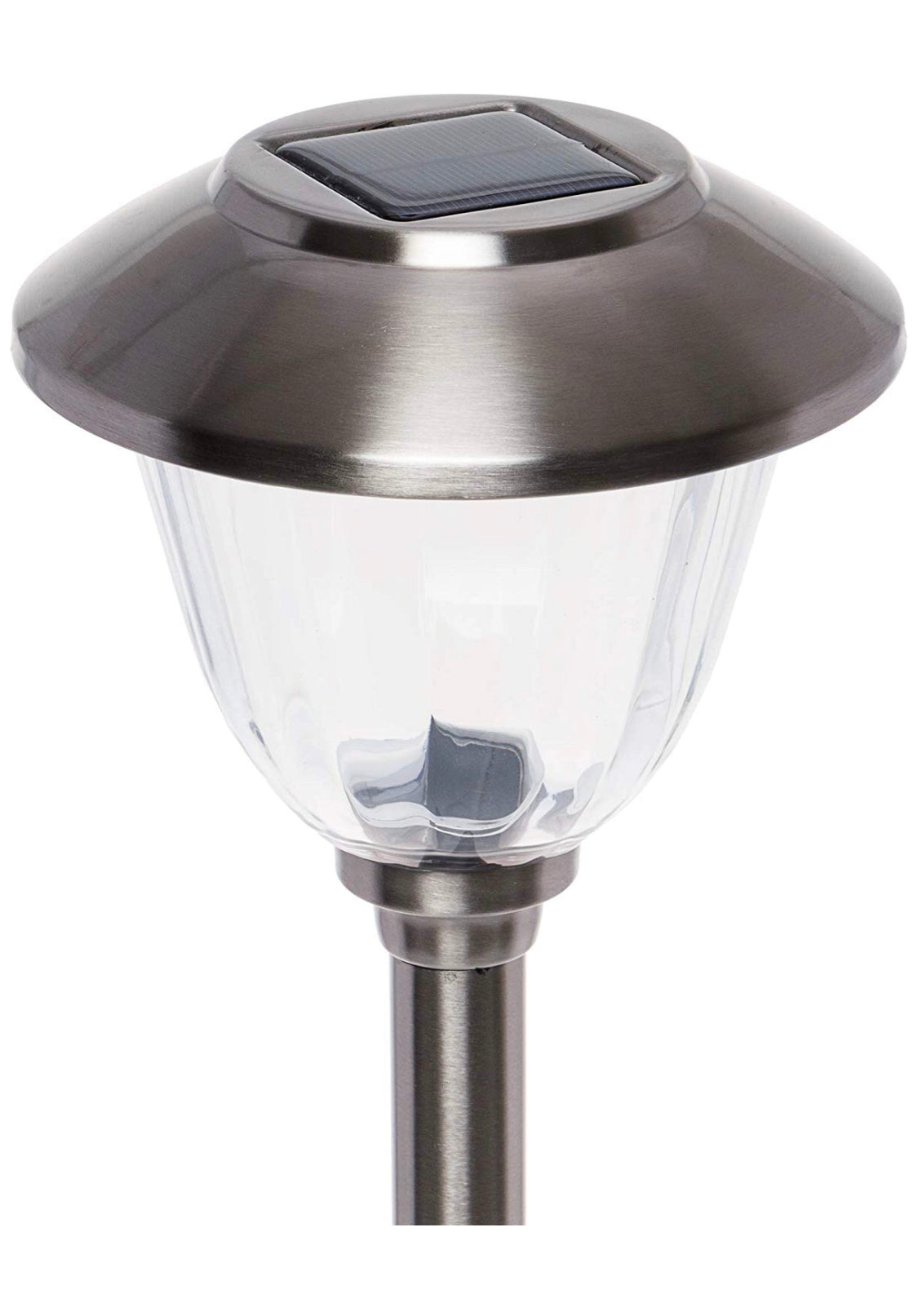 Lot de 10 lampes solaires LED Lighteme pour allées d'extérieur, acier inoxydable, 15 lumens (argent)