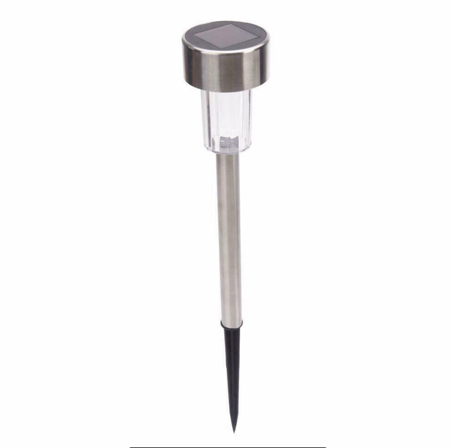 Lighteme Lot de 48 lampes solaires LED d'extérieur en acier inoxydable pour pelouse, jardin, paysage, allée