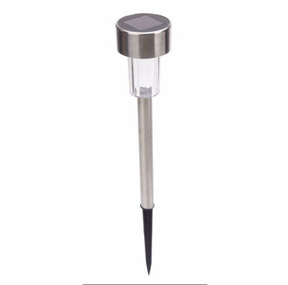 Lighteme Lot de 48 lampes solaires LED d'extérieur en acier inoxydable pour pelouse, jardin, paysage, allée