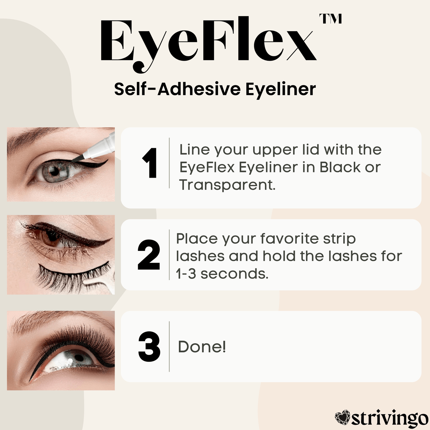 Eyeliner autocollant Lighteme - Sans colle ni aimant