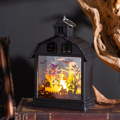 Lanterne d'Halloween vintage Lighteme avec bougie sans flamme - Lot de 4