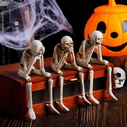 Décorations squelettes d'Halloween Lighteme | Lot de 3