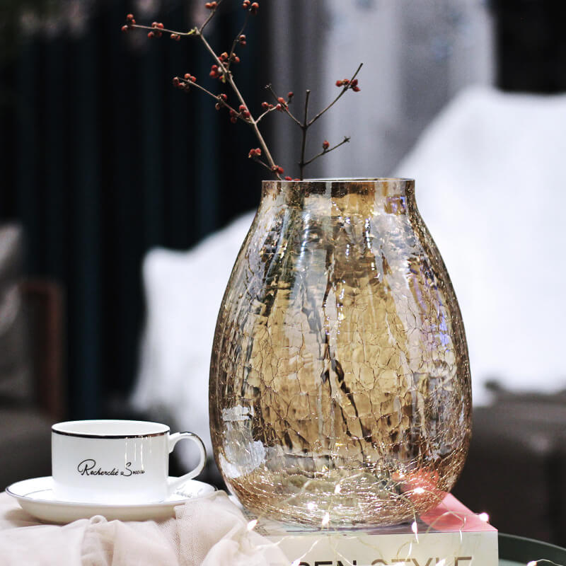 Vase en verre à fleurs glacées Lighteme