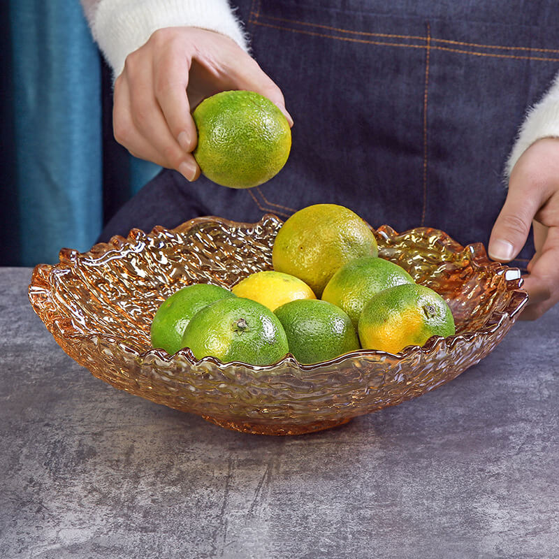 Lighteme Obstteller aus Glas mit Eismuster