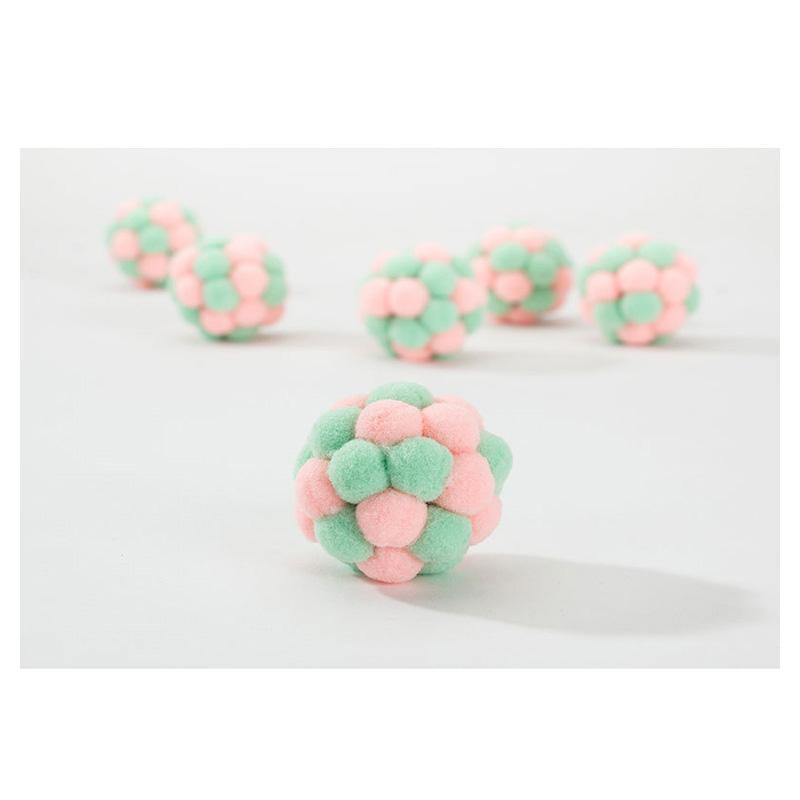 Lighteme Interesting Pet Cat Toy Colorful Handmade Plush Ball (2 colors)