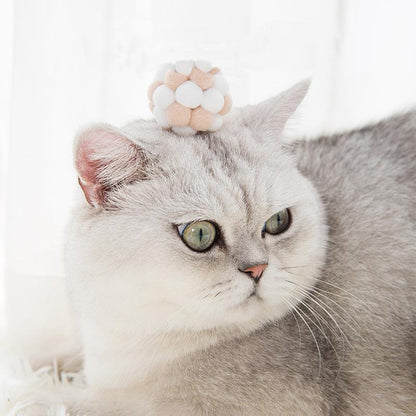 Lighteme Interesting Pet Cat Toy Colorful Handmade Plush Ball (2 colors)