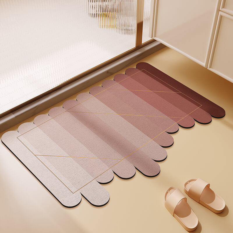Tapis de bain Lighteme à dégradé irrégulier de boue de diatomées