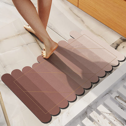 Tapis de bain Lighteme à dégradé irrégulier de boue de diatomées