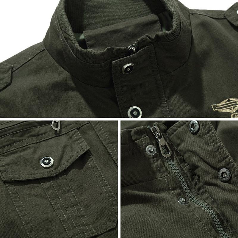 Leichte Army-Winderbreaker-Jacke aus Lighteme-Baumwolle