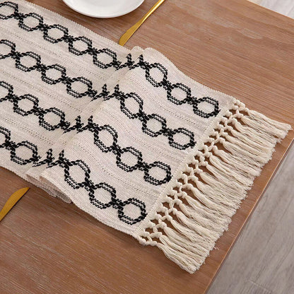 Lighteme Jacquard Cotton Table Runner