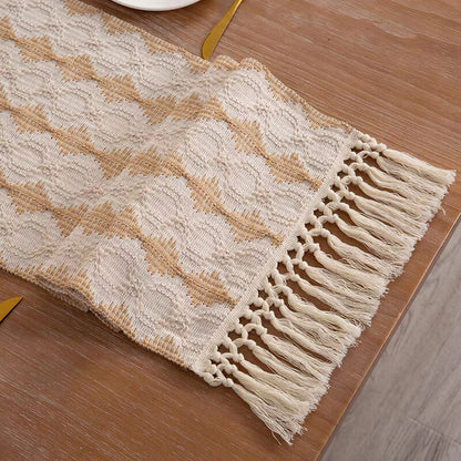 Lighteme Jacquard Cotton Table Runner