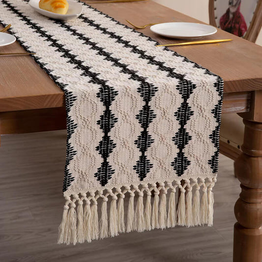 Chemin de table en coton jacquard Lighteme