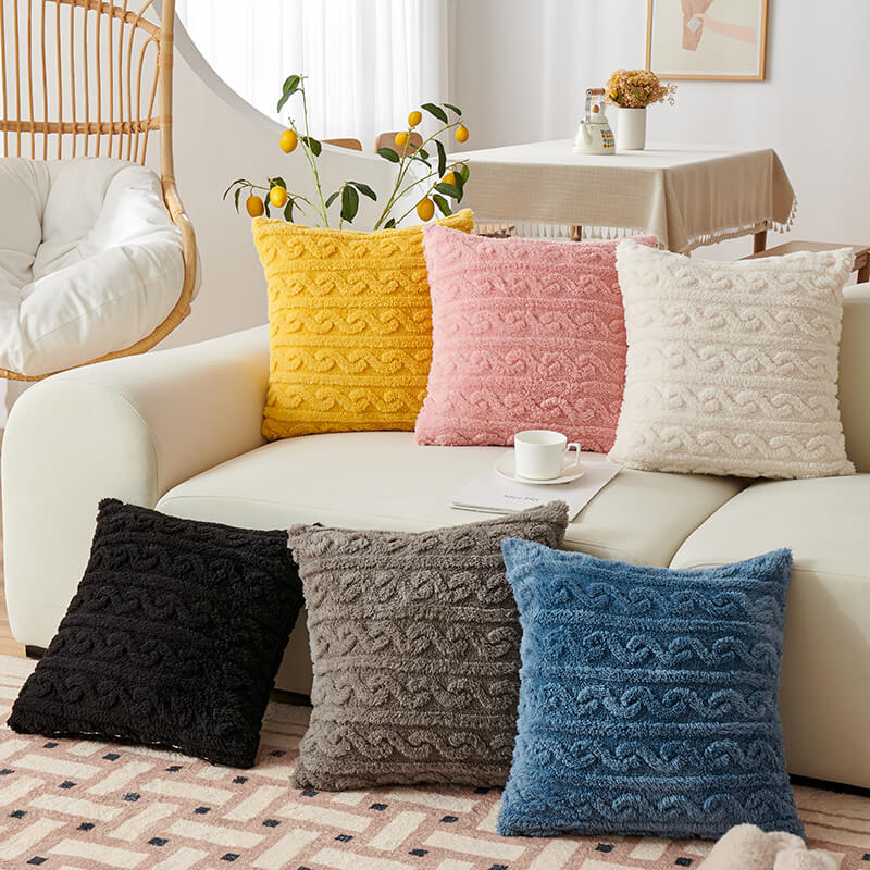 Heller Jacquard-Kissenbezug