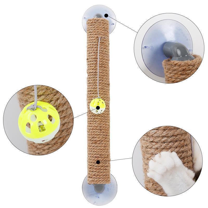 Lighteme Jute Saugnapf Katzenkletterwand Kratzspielzeug