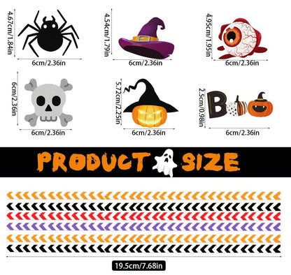 Lot de 24 pailles en papier Halloween Horror Lighteme