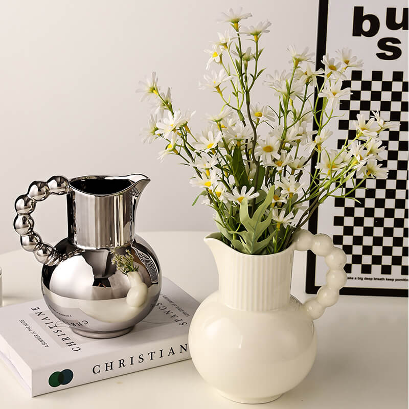 Lighteme Keramikvase in Kesselform