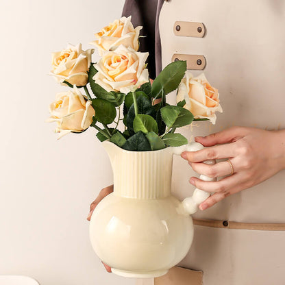 Lighteme Keramikvase in Kesselform