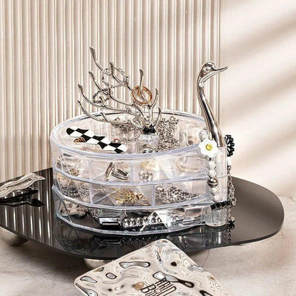 Boîte de rangement pour bijoux en forme de cygne Lighteme - Organisez vos bijoux avec style !