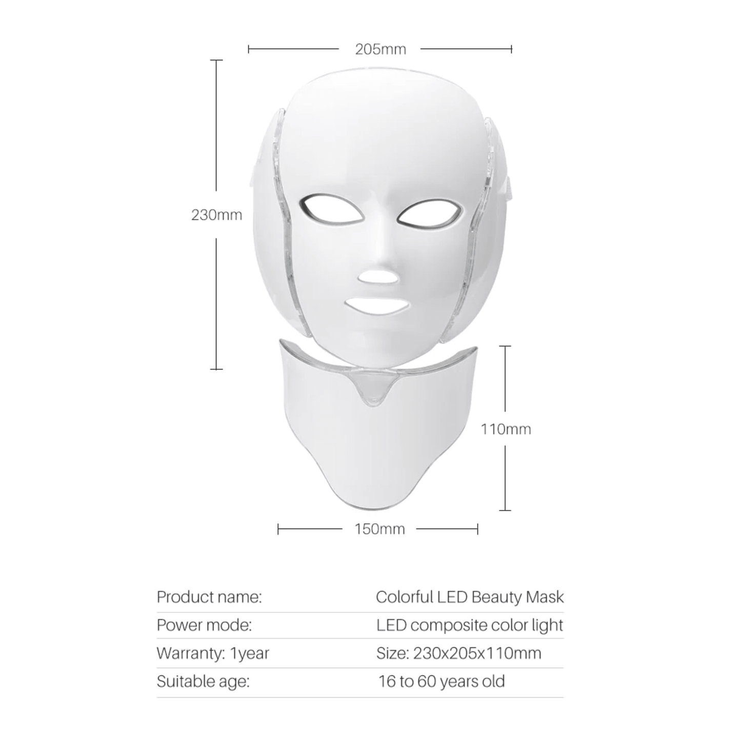 Lighteme LED-Lichttherapiemaske