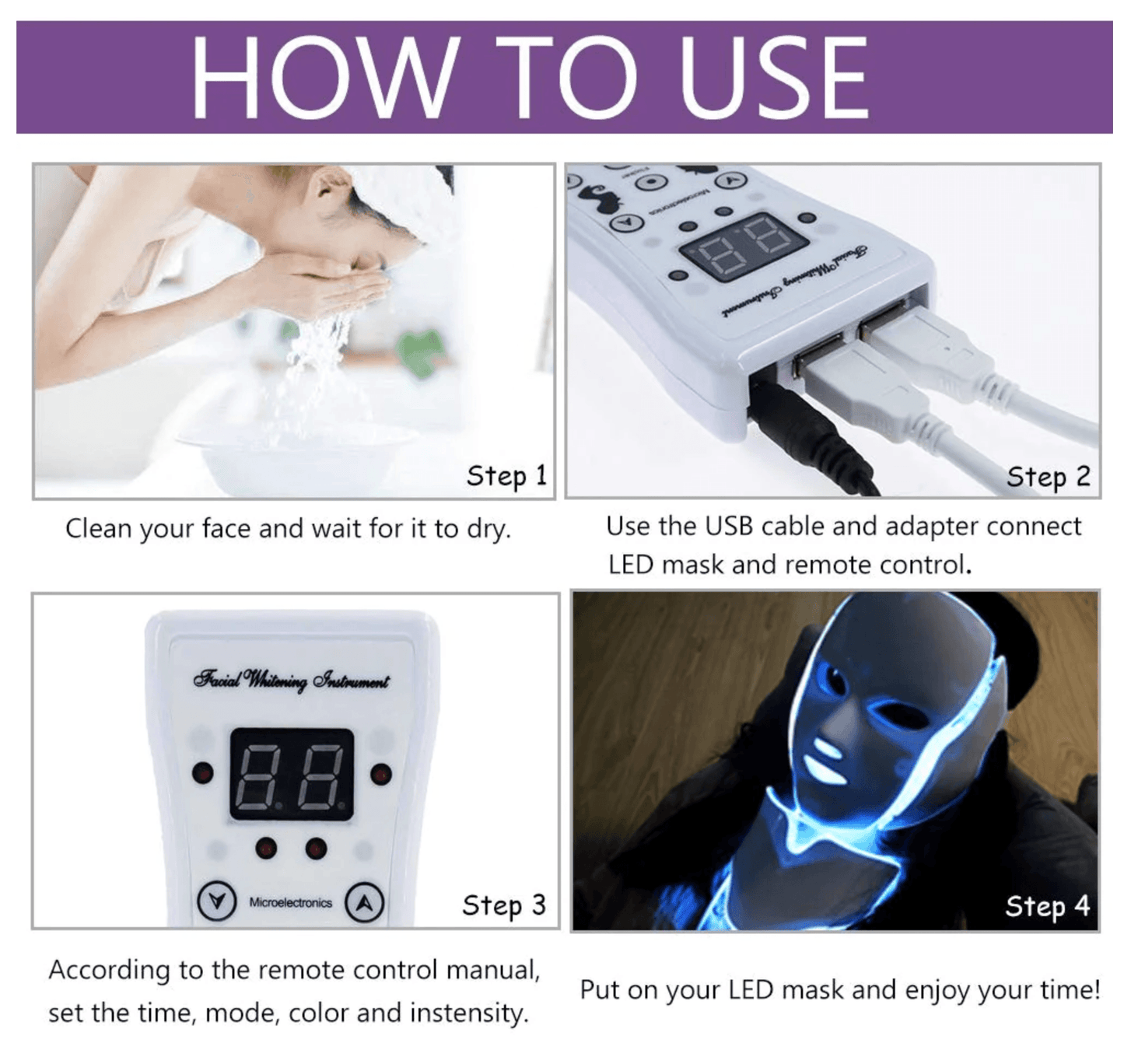 Lighteme LED-Lichttherapiemaske