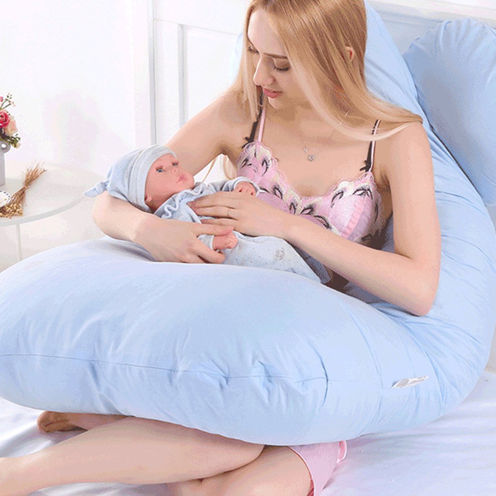 Lighteme All Night Sleep Pregnancy U Pillow with Pillowcase
