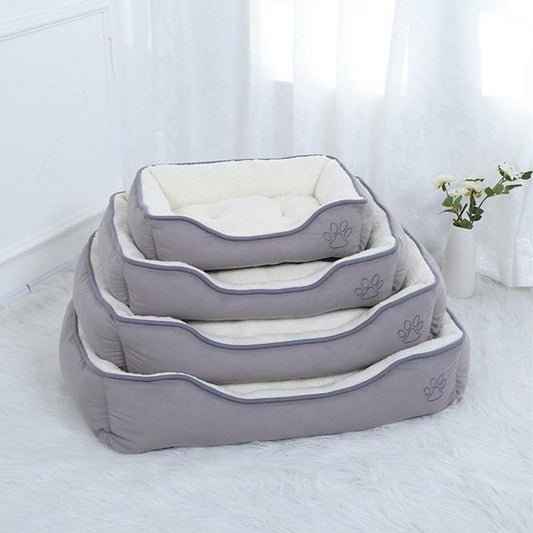 Tapis de couchage carré uni Lighteme pour grande niche pour chien (2 couleurs et 4 tailles)