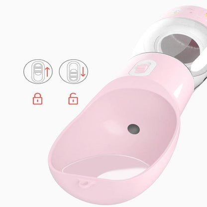 Bouteille d'eau anti-fuite pour chien Lighteme avec compartiment à nourriture (4 couleurs)