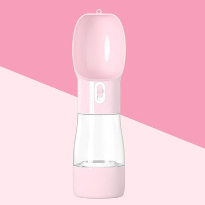 Bouteille d'eau anti-fuite pour chien Lighteme avec compartiment à nourriture (4 couleurs)