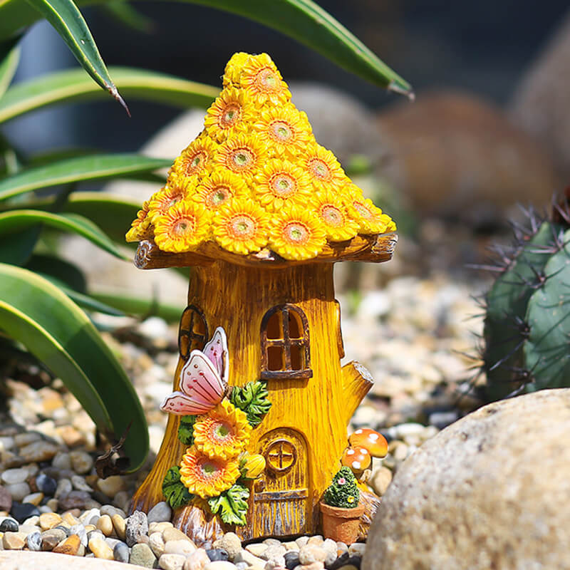 Lighteme beleuchtetes Sonnenblumen-Baumhaus