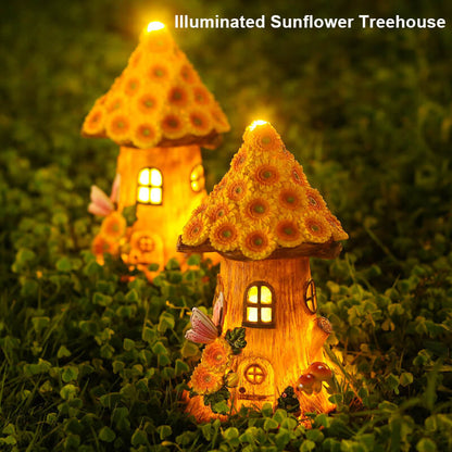 Lighteme beleuchtetes Sonnenblumen-Baumhaus